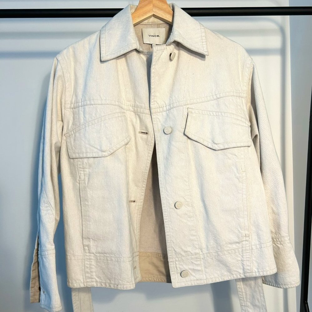 Vince | Like New Denim Utility Jacket in Pampas color